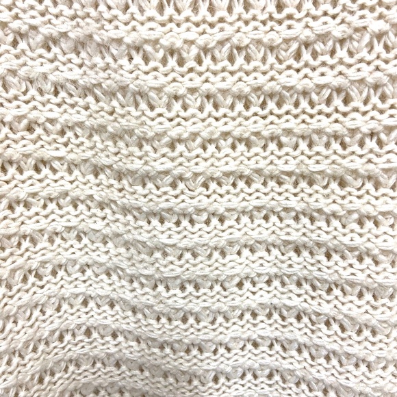 Lauren Ralph Lauren Alpaca Blend Open Knit Sweater L Cream Textured Pullover - Picture 5 of 9